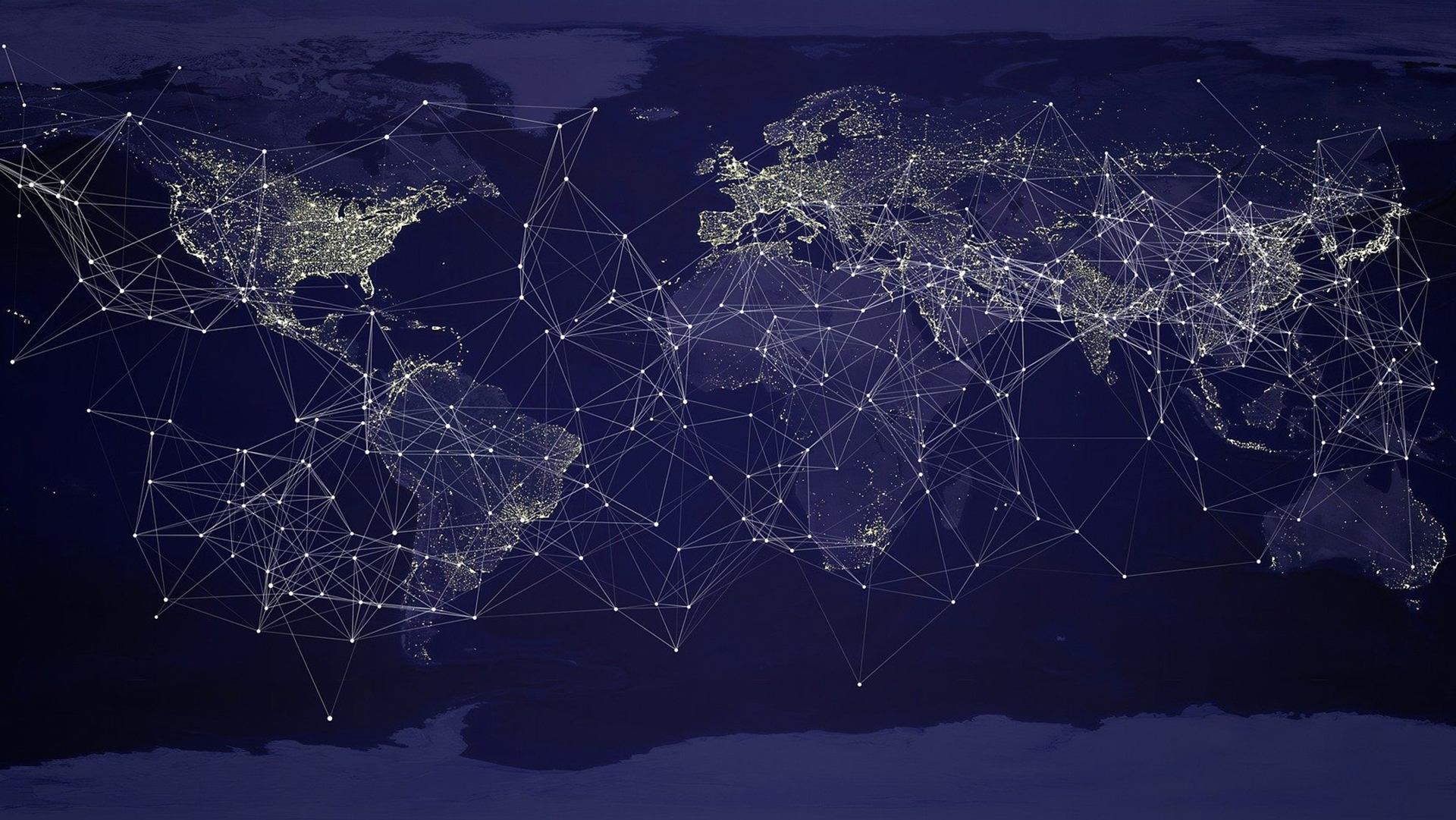 commected world map